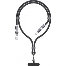 Dudao L20MAX 4-in-1 Kabelband USB-A / USB-C / Lightning PD QC 65W (1,5 m) - Schwarz