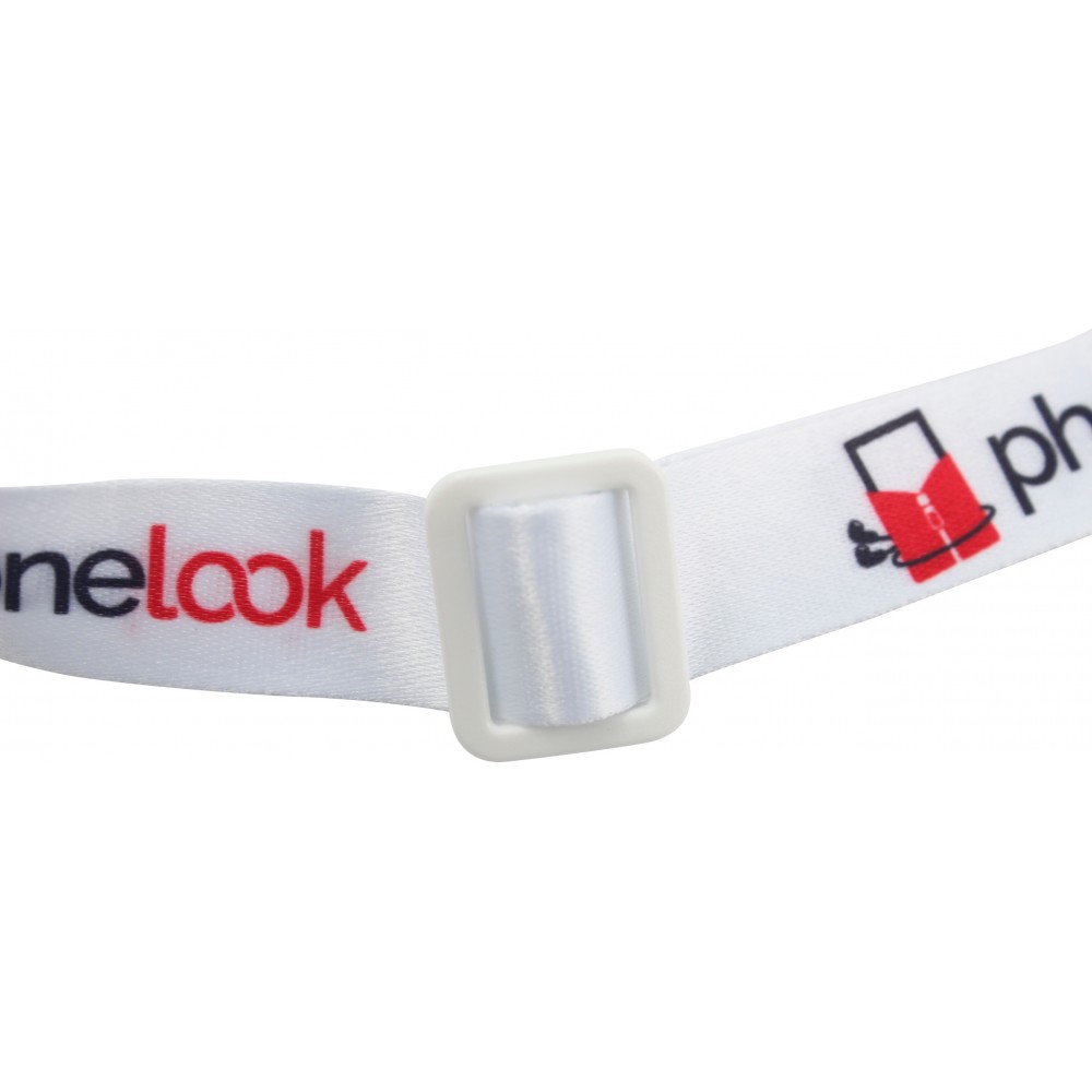 Lanière universelle attache-téléphone tour de cou compatible avec toutes les coques - Blanc