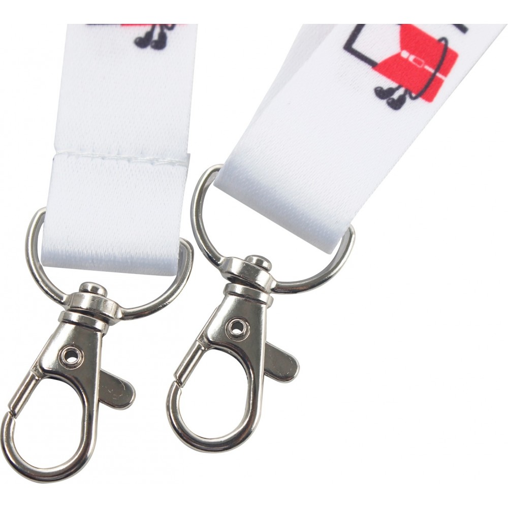 Lanière universelle attache-téléphone tour de cou compatible avec toutes les coques - Blanc