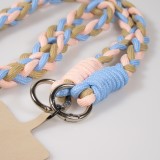 Universalriemen für Smartphones dreifarbige geflochtene Kordel aus elastischem Stoff - Pastel