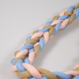 Universalriemen für Smartphones dreifarbige geflochtene Kordel aus elastischem Stoff - Pastel