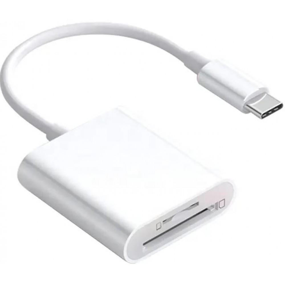 Lecteur carte SD et microSD USB-C 2 en 1 pour MacBook et tablettes - Blanc  - Acheter sur PhoneLook