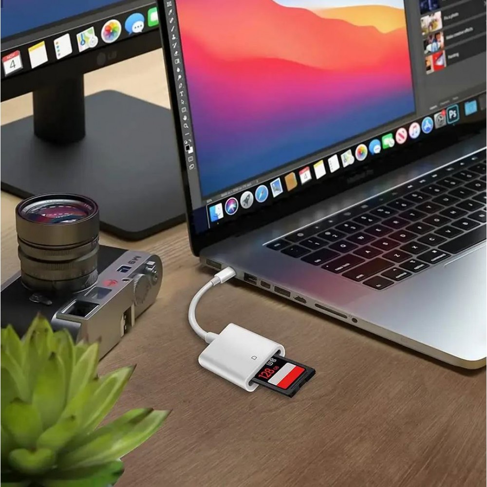 Lecteur carte SD et microSD USB-C 2 en 1 pour MacBook et tablettes