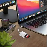 USB-C 2-in-1 SD- und microSD-Kartenleser für MacBooks und Tablets - Weiss