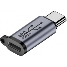 Lightning zu USB-C - Hochwertiger Lade-Adapter Stecker Datentransfer 480Mbps Aluminium