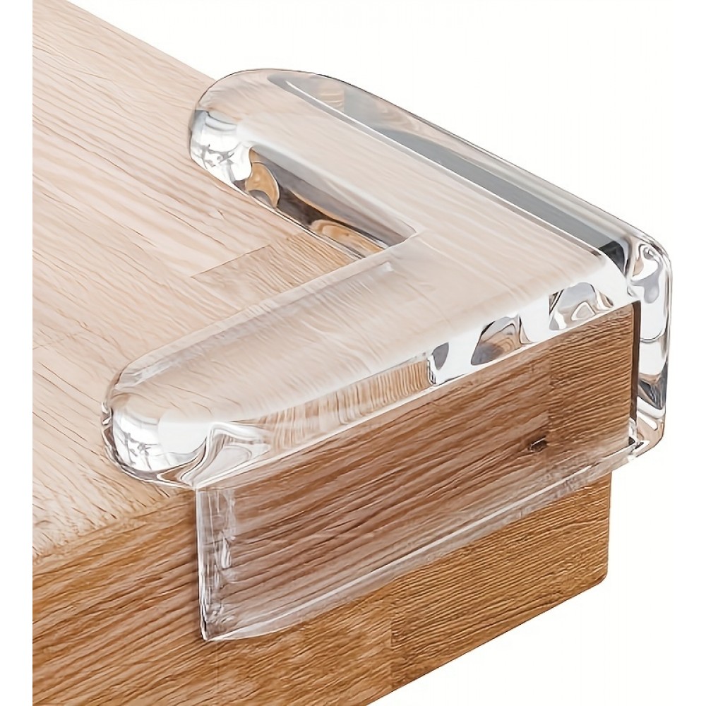 Lot de 12 protections pour coins de meuble en silicone idéal pour les bébés - Transparent