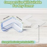 Lot de 12 protections pour coins de meuble en silicone idéal pour les bébés - Transparent