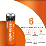 Lot de 4 Piles AAA rechargeables (1100 mAh) avec port USB-C