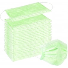 Lot de 50 masques chirurgicaux de protection jetables - Verts