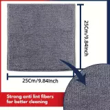 Lot de chiffons de nettoyage en microfibre ultra-fine absorbants et doux (lot de 10 pièces) - Gris clair