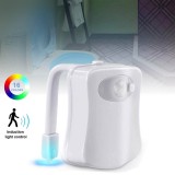 Lumière LED pour toilettes 16 couleurs avec capteur de mouvement - Blanc