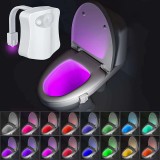 Lumière LED pour toilettes 16 couleurs avec capteur de mouvement - Blanc