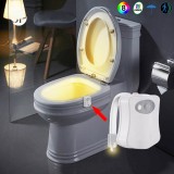 Lumière LED pour toilettes 16 couleurs avec capteur de mouvement - Blanc