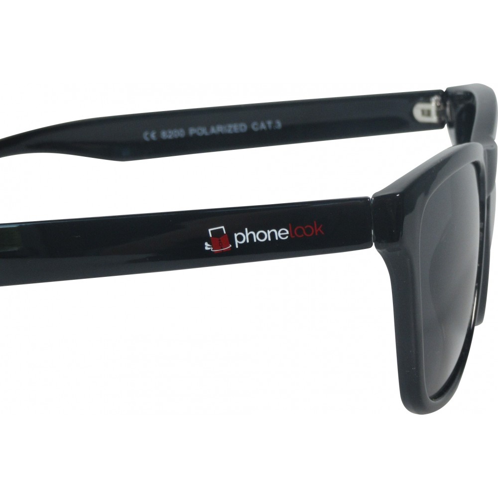 Lunettes de soleil UV400 avec cadre en plastique PhoneLook - Noir