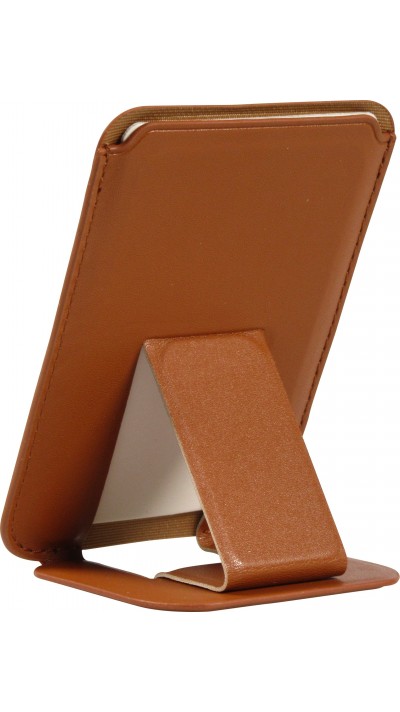 MagSafe wallet porte-cartes magnétique avec fonction de support similicuir - Brun