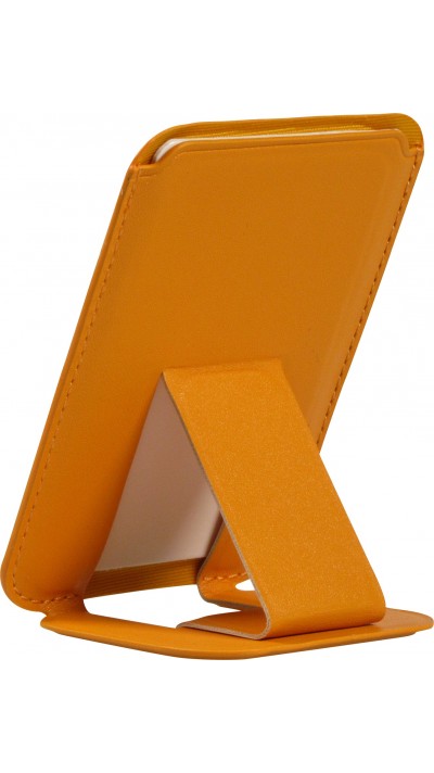 MagSafe wallet porte-cartes magnétique avec fonction de support similicuir - Orange
