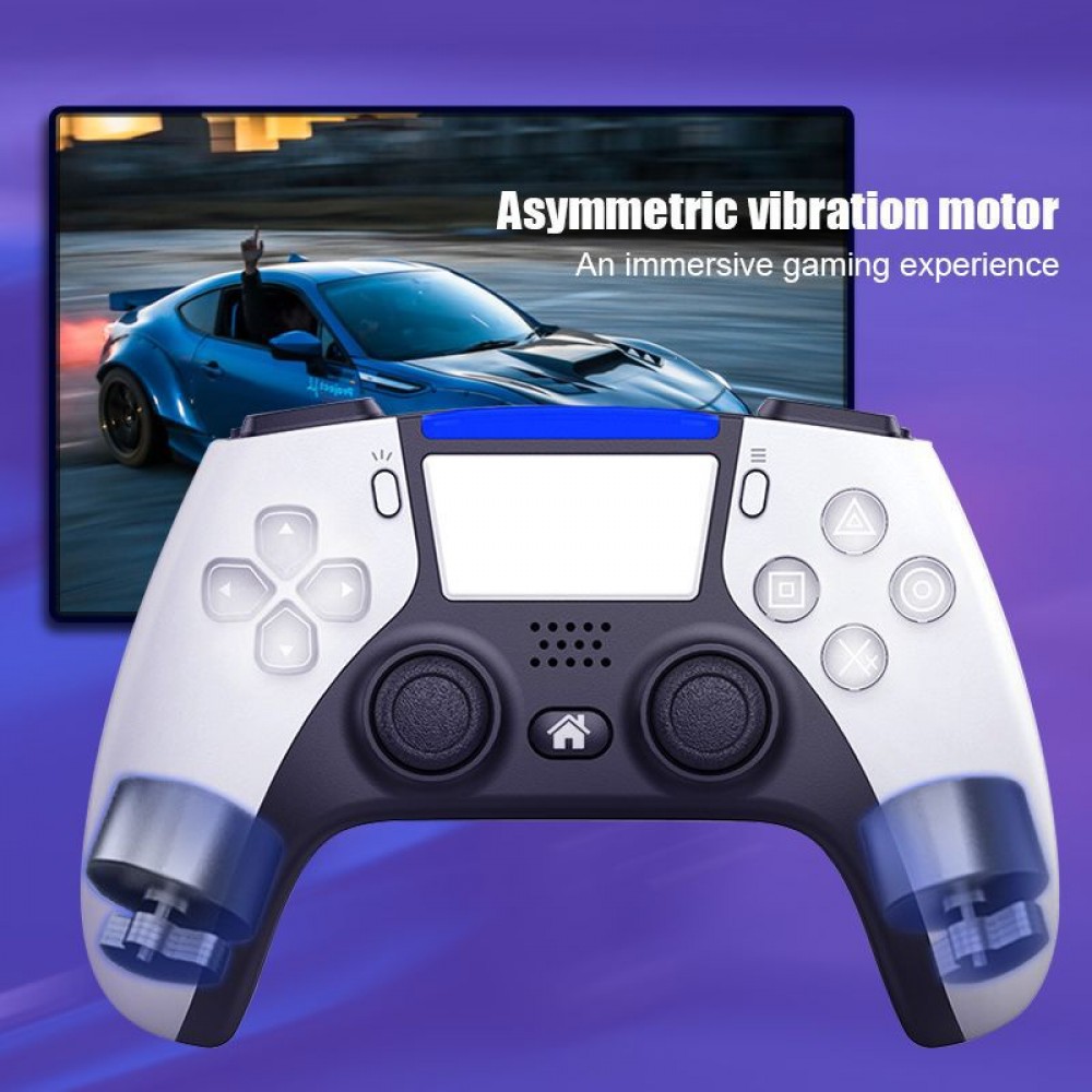 Manette P-02 Bluetooth pour PS4, PC et Android - Blanc