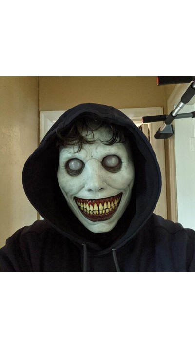 Masque Halloween horreur / monstre en silicone yeux globuleux et dents