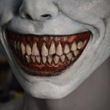 Halloween-Maske Horror / Monster aus Silikon Glubschaugen und Zähne