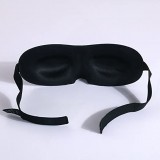 Masque de sommeil de voyage 3D pour avion - Mousse/tissu confortable et léger - Noir