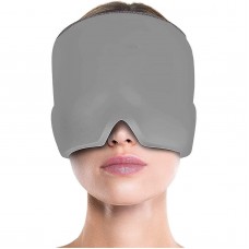 Masque / bonnet universel anti-migraine thérapie froid et chaud pour adulte - Gris