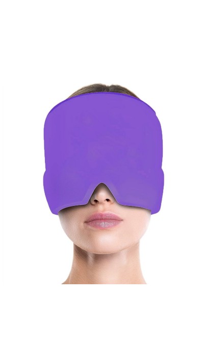 Masque / bonnet universel anti-migraine thérapie froid et chaud pour adulte - Violet