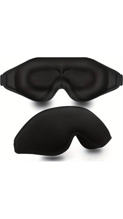 3D-geformte, verstellbare Schlafmaske für die Augen Unisex ideal zum Schlafen - Schwarz