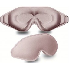 Masque de sommeil 3D sculpté ajustable en forme 3D pour les yeux Unisex idéal pour dormir - Rose