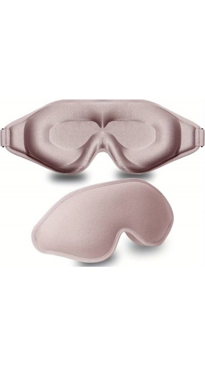 Masque de sommeil 3D sculpté ajustable en forme 3D pour les yeux Unisex idéal pour dormir - Rose