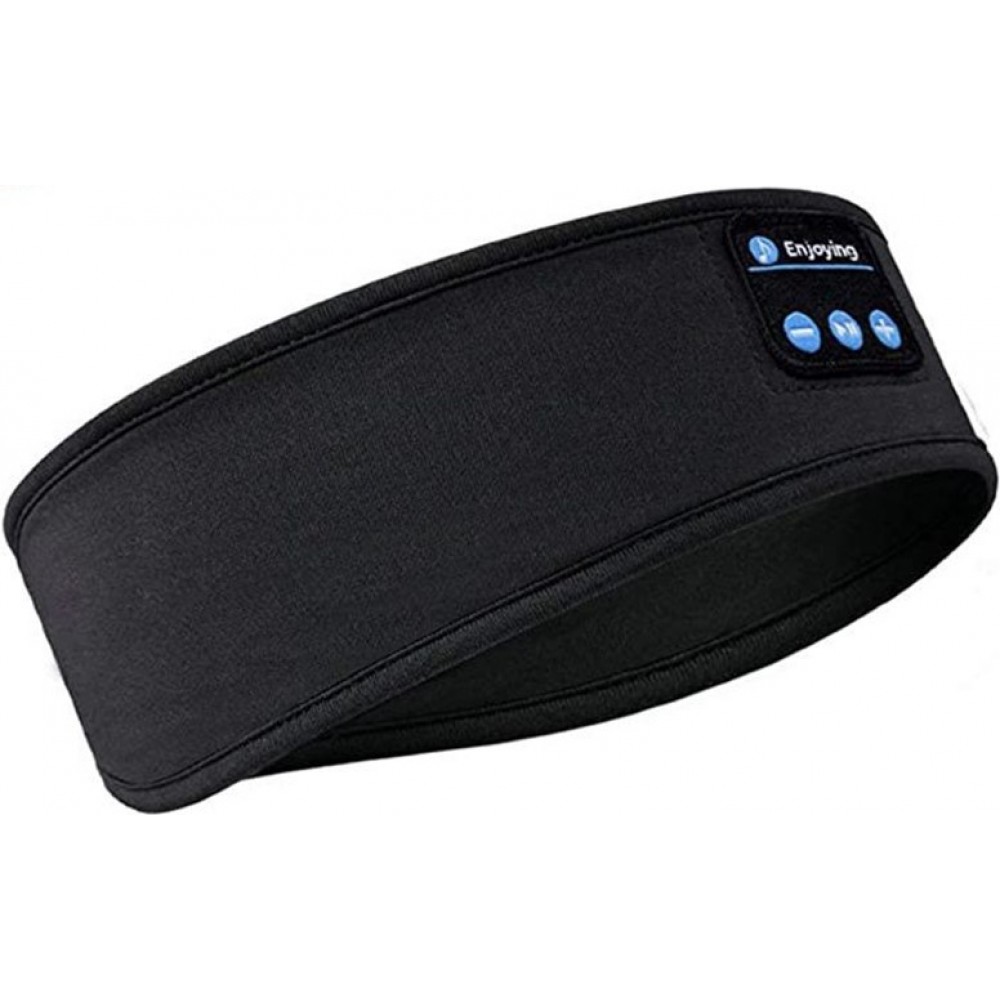 Bluetooth Schlafmaske Kopfband mit integrierten Musik Lautsprechern - Schwarz