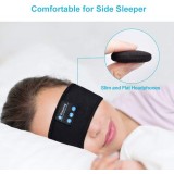 Bluetooth Schlafmaske Kopfband mit integrierten Musik Lautsprechern - Schwarz