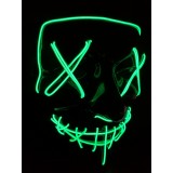 Masque Cosplay "The Purge" - Masque de visage à LED néon Halloween Taille universelle - Rouge