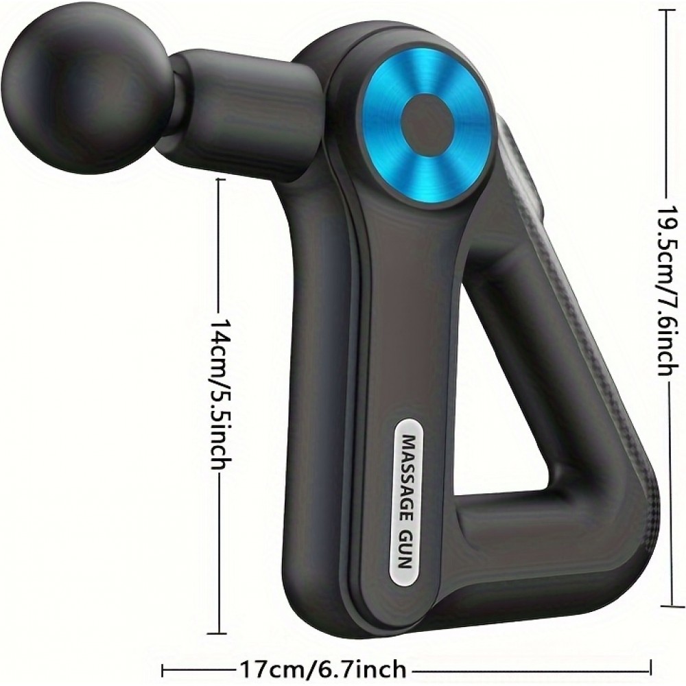 Massage Gun - Pistolet de massage rechargeable grande capacité 9 niveaux d'intensité / 9 têtes de massage