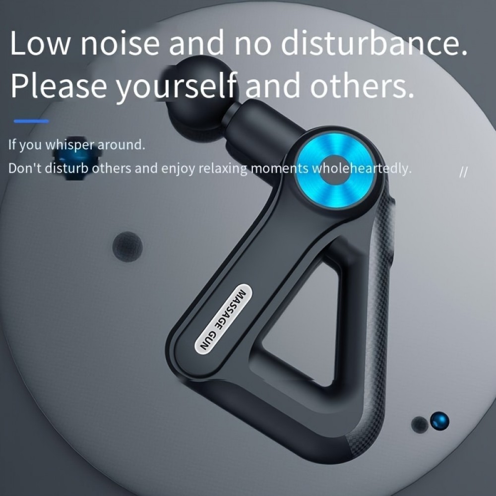Massage Gun - Pistolet de massage rechargeable grande capacité 9 niveaux d'intensité / 9 têtes de massage