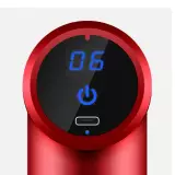 Massage Gun - Pistolet de massage électronique pour détendre les muscles et relacher le stress, incl. accessoires interchangeables - Rouge