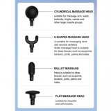 Mini Massage Gun BLD-307 - 6-Stufiger Vibrationsmodus inkl. 4 Aufsätze - Schwarz