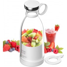 Fresh Juice - Smoothie Maker tragbarer Mixer 350ml portable blender mit USB induktions Ladestation - Weiss