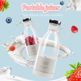 Fresh Juice - Smoothie Maker tragbarer Mixer 350ml portable blender mit USB induktions Ladestation - Rosa