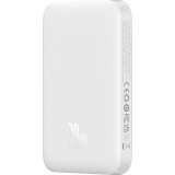 Mini batterie Externe Baseus MagSafe 6000mAh 20W avec Câble USB-C Power Bank - Blanc