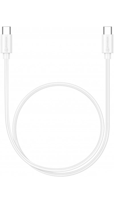 Mini câble chargeur USB-C vers USB-C (50 cm) - PhoneLook - Blanc