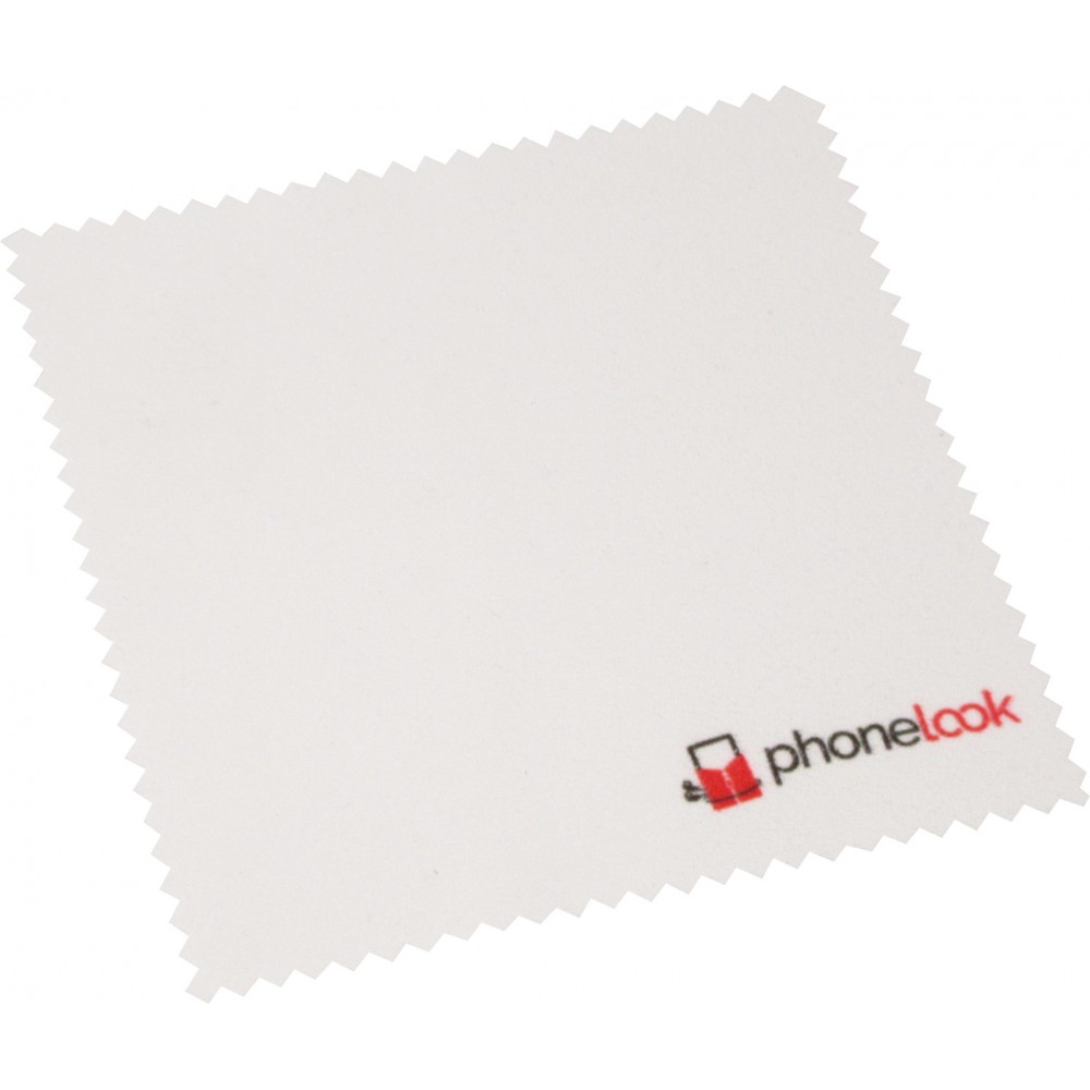 Mini chiffon microfibre suède (200g/m2 - 10 x 10 cm) pour nettoyage écran/téléphone  - PhoneLook - Blanc - Acheter sur PhoneLook