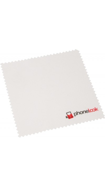 Mini chiffon microfibre suède (200g/m2 - 10 x 10 cm) pour nettoyage écran/téléphone - PhoneLook - Blanc