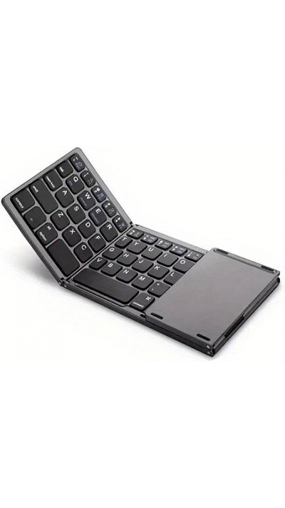 Mini clavier QWERTY sans fil Bluetooth pliable avec Touch pad pour Smartphone et tablet (Android et iOS) - Noir