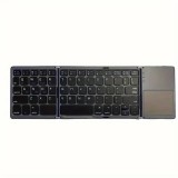 Mini clavier QWERTY sans fil Bluetooth pliable avec Touch pad pour Smartphone et tablet (Android et iOS) - Noir