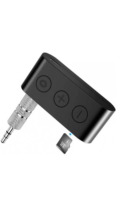 Mini récepteur audio Bluetooth 5.0 BR03 avec slot pour carte TF et prise AUX 3,5 mm pour voiture