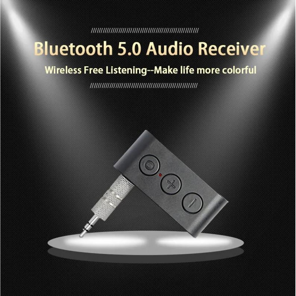 Mini récepteur audio Bluetooth 5.0 BR03 avec slot pour carte TF et prise AUX 3,5 mm pour voiture