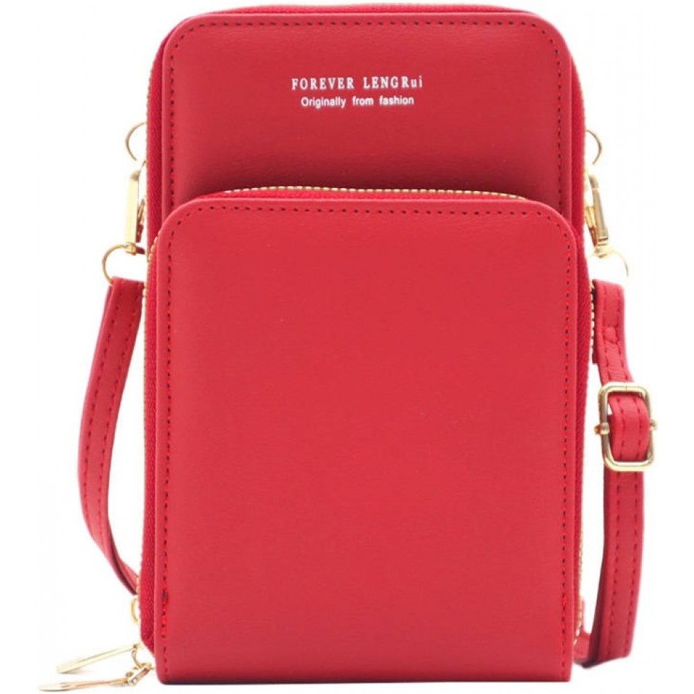Mini sac à main élégant pochette universelle pour smartphone - Rouge