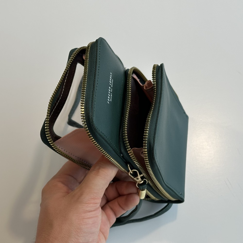 Mini sac à main élégant pochette universelle pour smartphone - Rose foncé