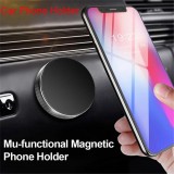 Mini support magnétique multifonctionnel - support adhésif 3M pour petits smartphones / clés / décoration - Argent