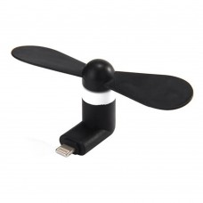 Mini ventilateur noir pour smartphone parfait pour les déplacements et les journées chaudes - USB-C (Android)